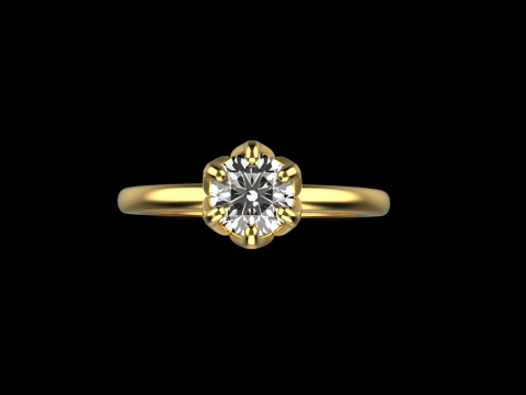 Engagement ring model 820 Modello di stampa 3D