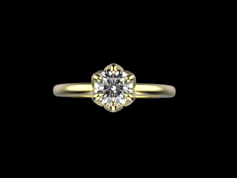 Engagement ring model 820 3D Print Model
