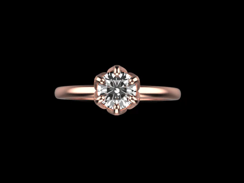 Engagement ring model 820 3D Print Model