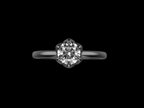 Engagement ring model 820 3D Print Model