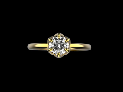 Engagement ring model 820 3D Print Model