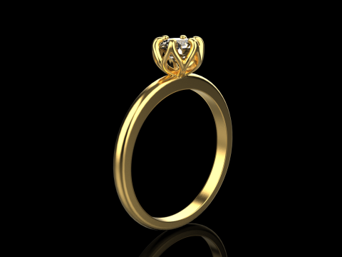 Engagement ring model 820 Modello di stampa 3D