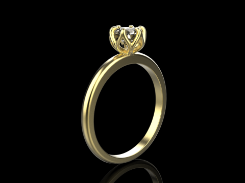 Engagement ring model 820 Modello di stampa 3D