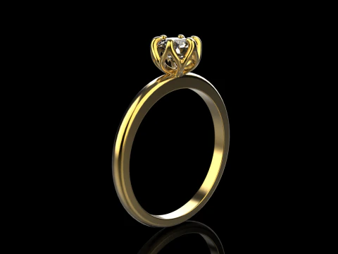 Engagement ring model 820 3D Print Model