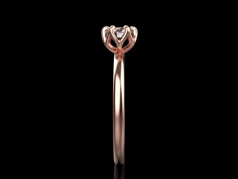 Engagement ring model 820 Modello di stampa 3D