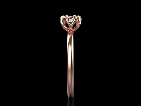 Engagement ring model 820 3D Print Model