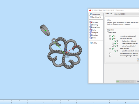 Heart clover pendant model 819 3D printmodel