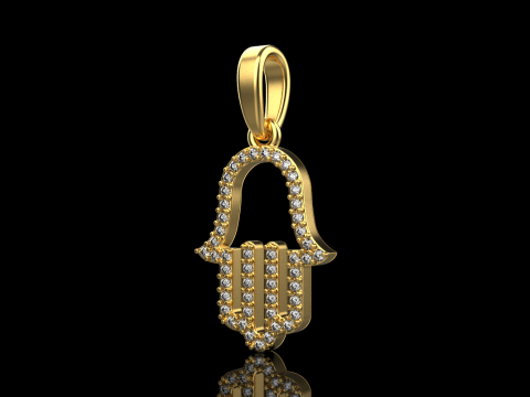 Hamsa kolye modeli 817 3D Baskı Modeli
