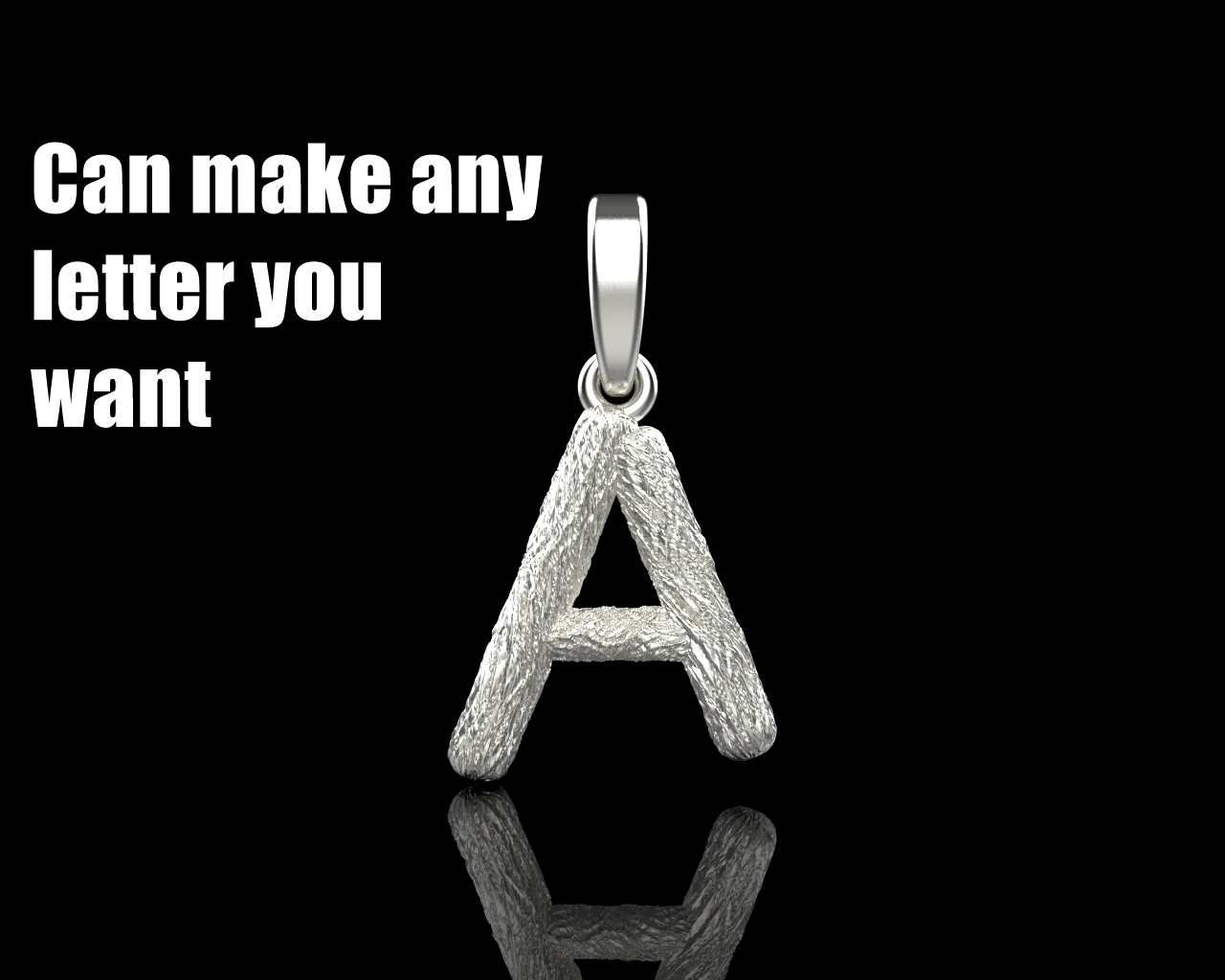 Initial letter A pendant model 816 3D Print Model .c4d .max .obj .3ds .fbx .stl .blend 