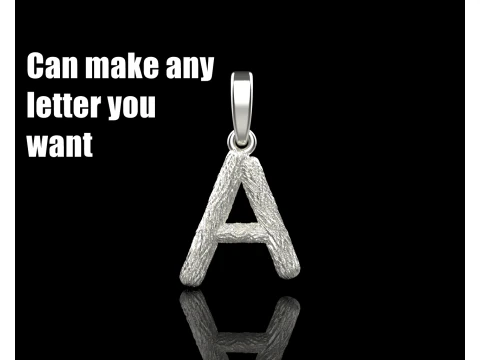 İlk harf A kolye modeli 816 3D Baskı Modeli