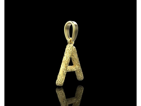 Initial letter A pendant model 816 3D Print Model