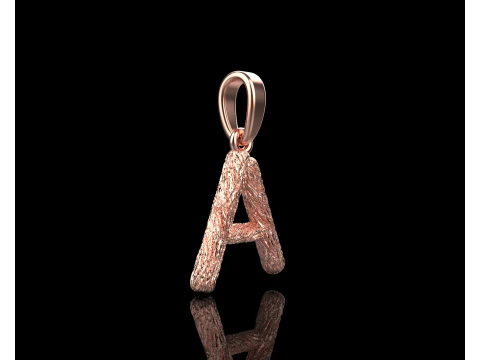 Initial letter A pendant model 816 3D Print Model