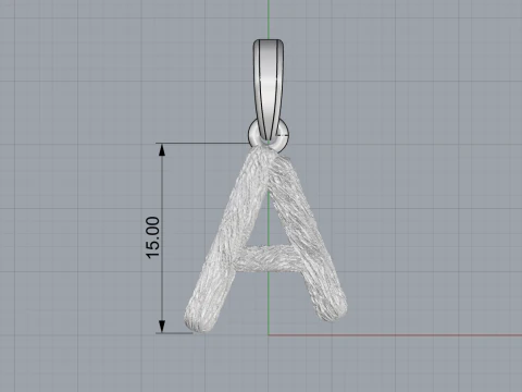 Initial letter A pendant model 816 3D Print Model
