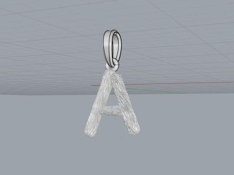 Initial letter A pendant model 816 3D Print Model