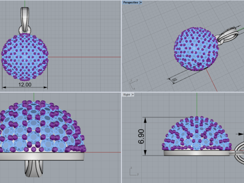 Ball pendant model 815 3D Print Model