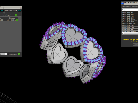 Enamel heart ring model 814 3D Print Model