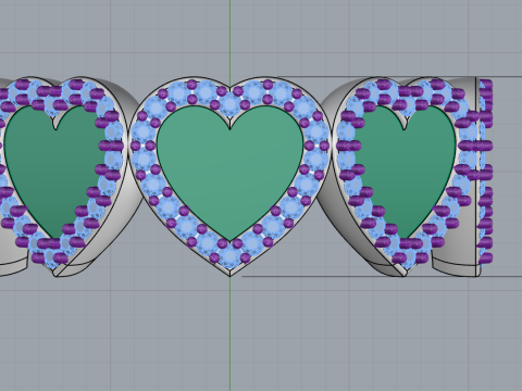 Enamel heart ring model 814 3D Print Model