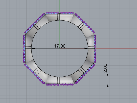 Enamel heart ring model 814 3D Print Model