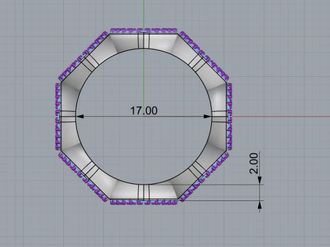 Enamel heart ring model 814 3D Print Model