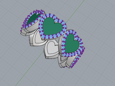 Enamel heart ring model 814 3D Print Model