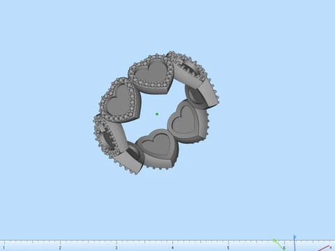 Enamel heart ring model 814 3D Print Model
