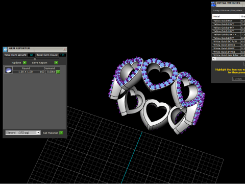 Heart ring model 813 3D Print Model