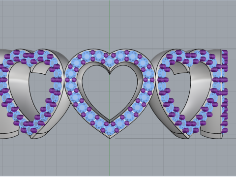 Heart ring model 813 3D Print Model