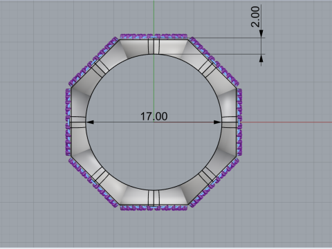 Heart ring model 813 3D Print Model