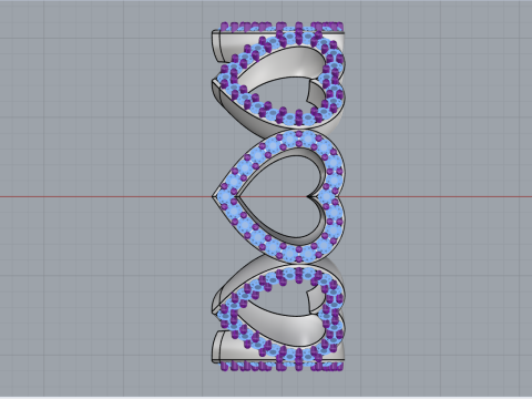 Heart ring model 813 3D Print Model