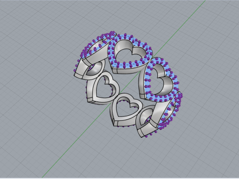 Heart ring model 813 3D Print Model