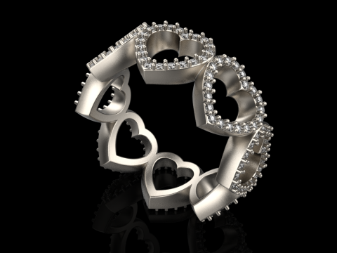 Heart ring model 813 3D Print Model