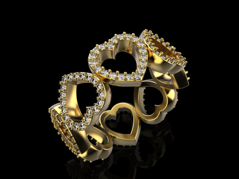 Heart ring model 812 3D Print Model