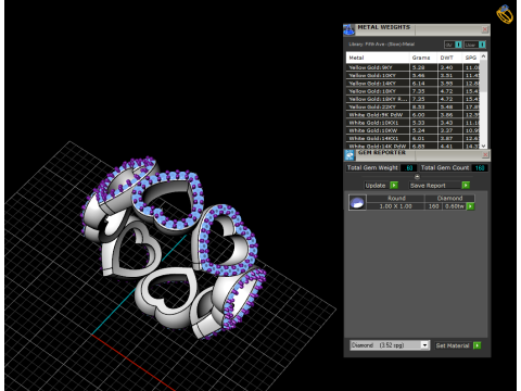 Heart ring model 812 3D Print Model