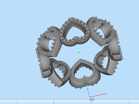 Heart ring model 812 3D Print Model