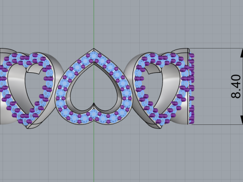 Heart ring model 812 3D Print Model