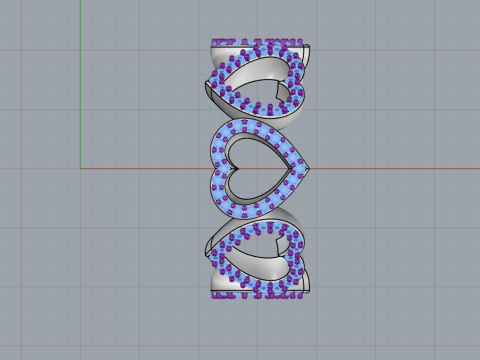 Heart ring model 812 3D Print Model