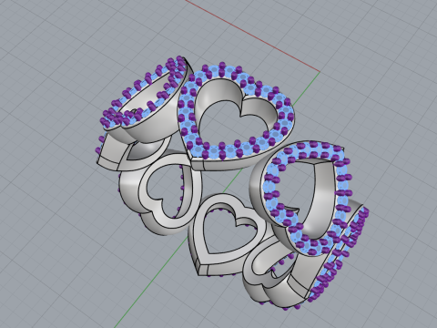 Heart ring model 812 3D Print Model
