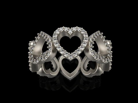 Heart ring model 812 3D Print Model