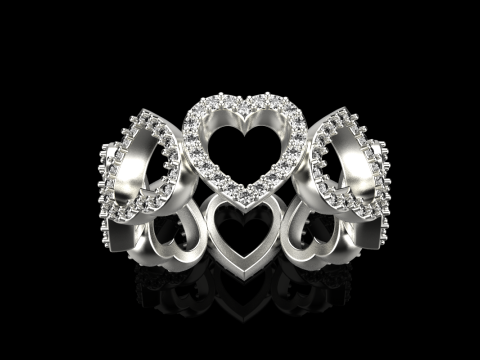 Heart ring model 812 3D Print Model