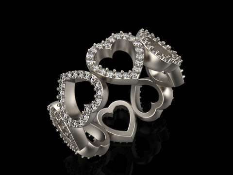 Heart ring model 812 3D Print Model