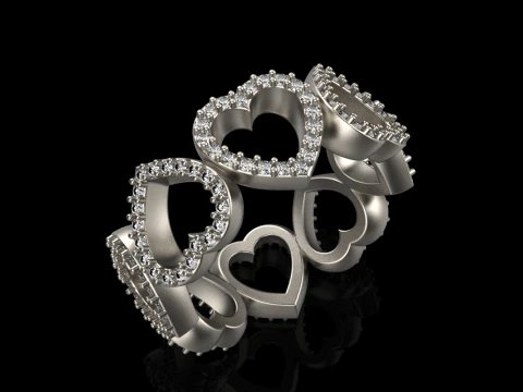 Heart ring model 812 3D Print Model