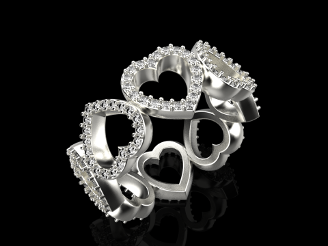 Heart ring model 812 3D Print Model