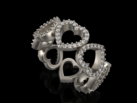 Heart ring model 812 3D Print Model
