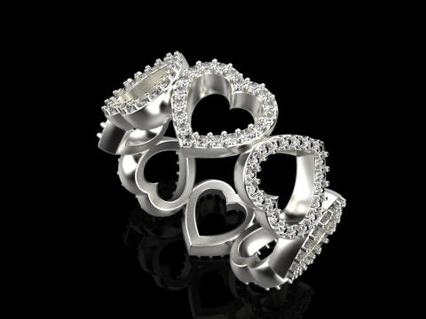 Heart ring model 812 3D Print Model