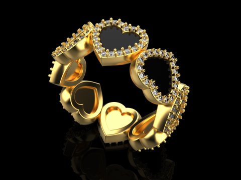 Heart ring model 811 3D Print Model
