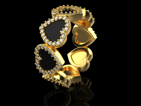 Heart ring model 811 3D Print Model