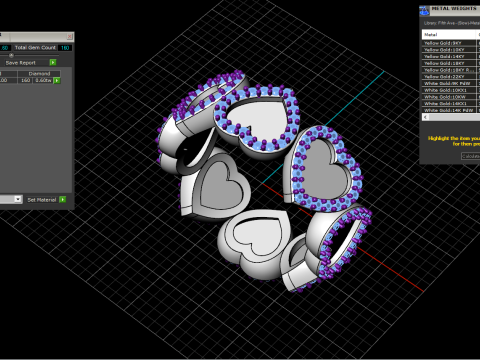 Heart ring model 811 3D Print Model