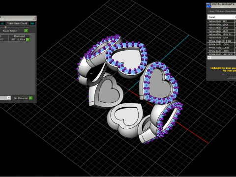 Heart ring model 811 3D Print Model