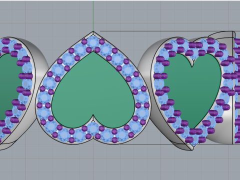 Heart ring model 811 3D Print Model
