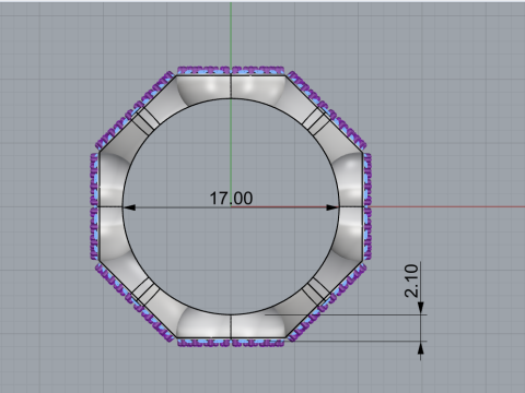 Heart ring model 811 3D Print Model